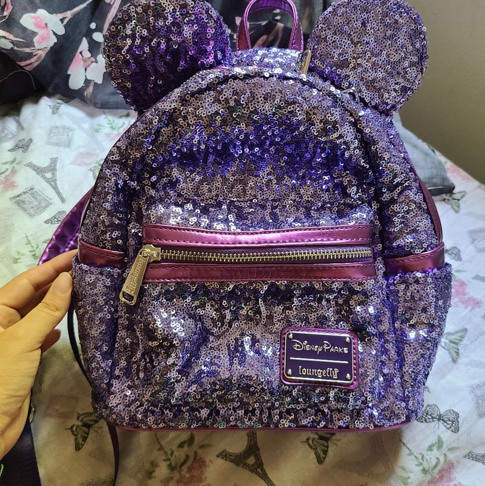 Purple sequin loungefly